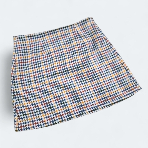 Sadie & Sage Multicolor Houndstooth Women's Skirt Size Large - Picture 1 of 10